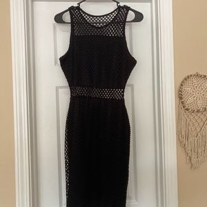 Fishnet Black Club Dress